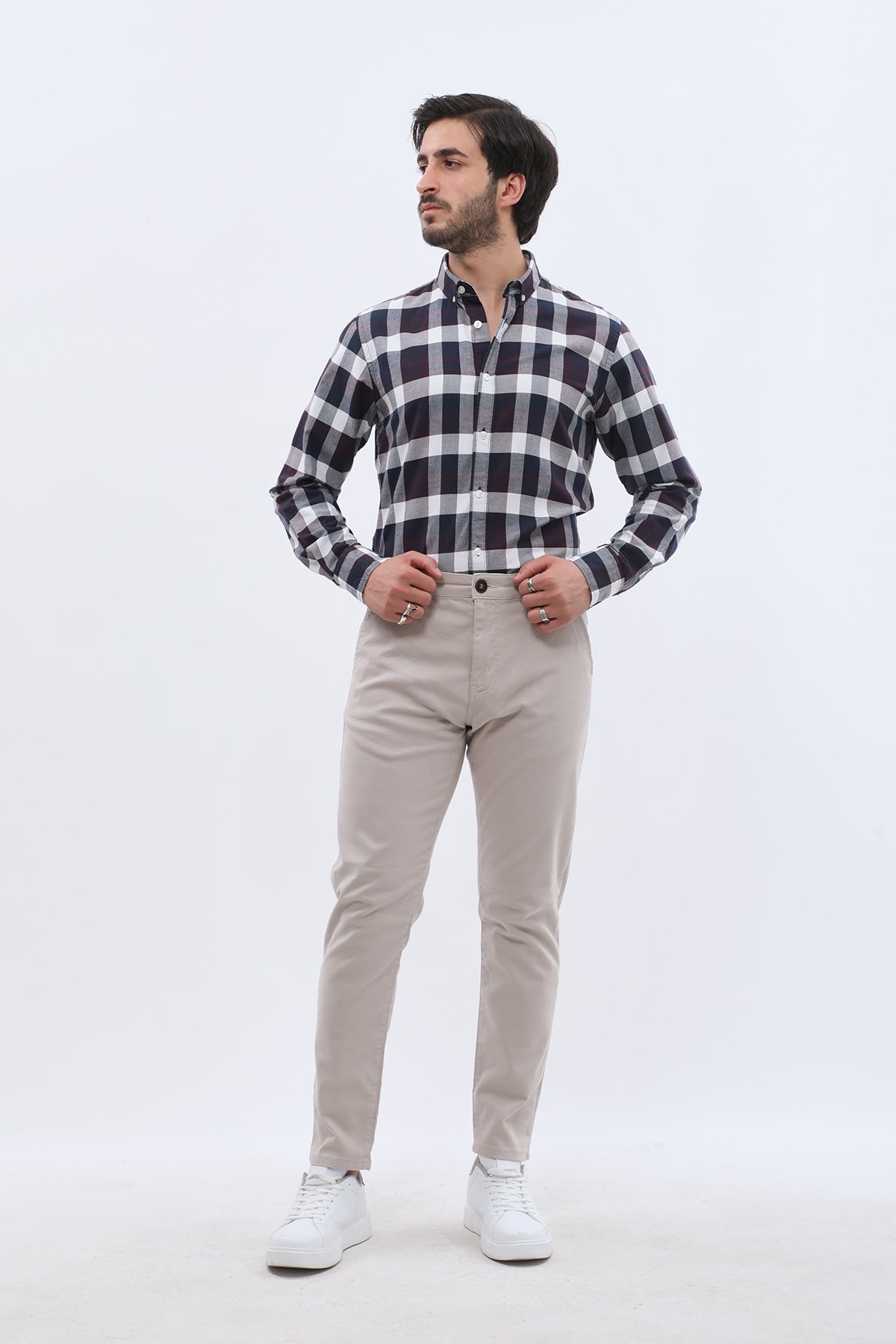 JEANSPRO Cotton Slim Fit Chino Pants - Stone