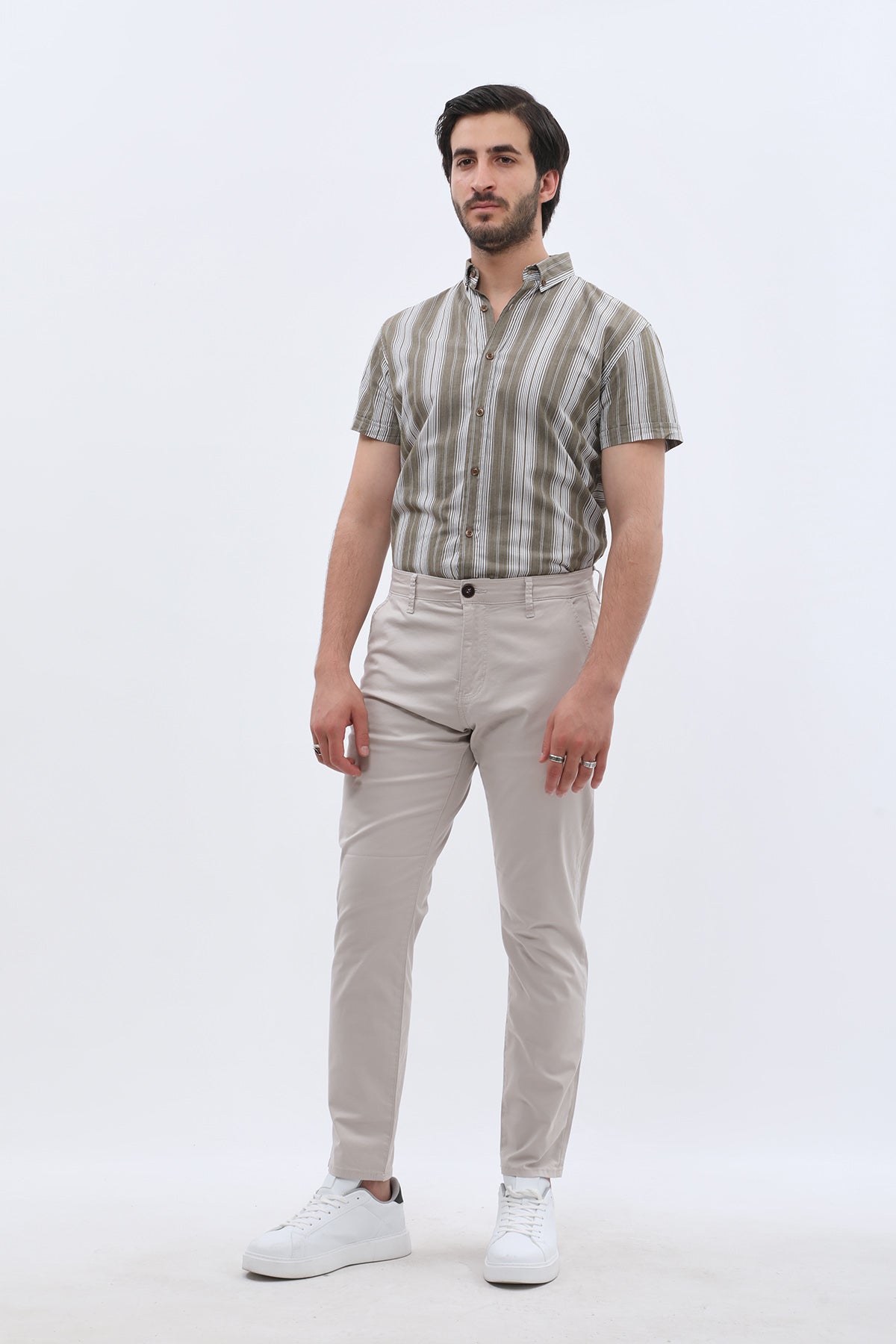 JEANSPRO Cotton Slim Fit Chino Pants - Stone