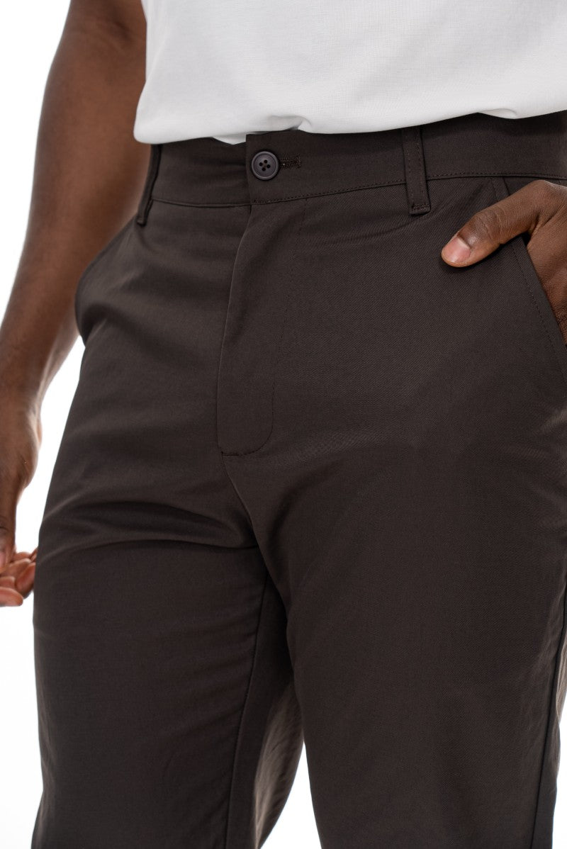 بنطال مريح - بني داكن