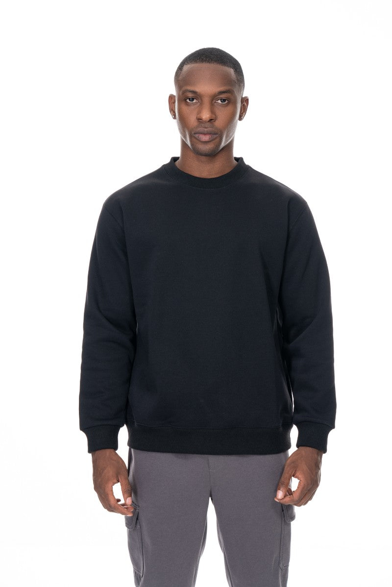 سويت شيرت قطني أساسي - أسود