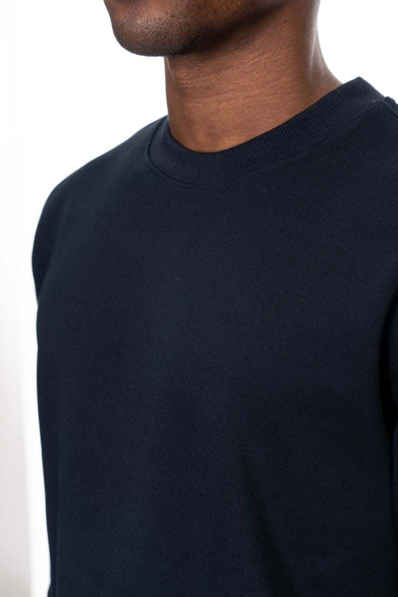 سويت شيرت قطني أساسي - كحلي