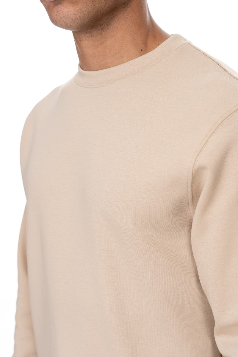 سويت شيرت قطني أساسي - بيج