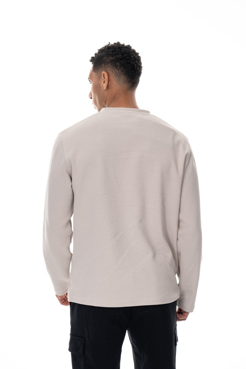 سويت شيرت قطني أساسي - حجري