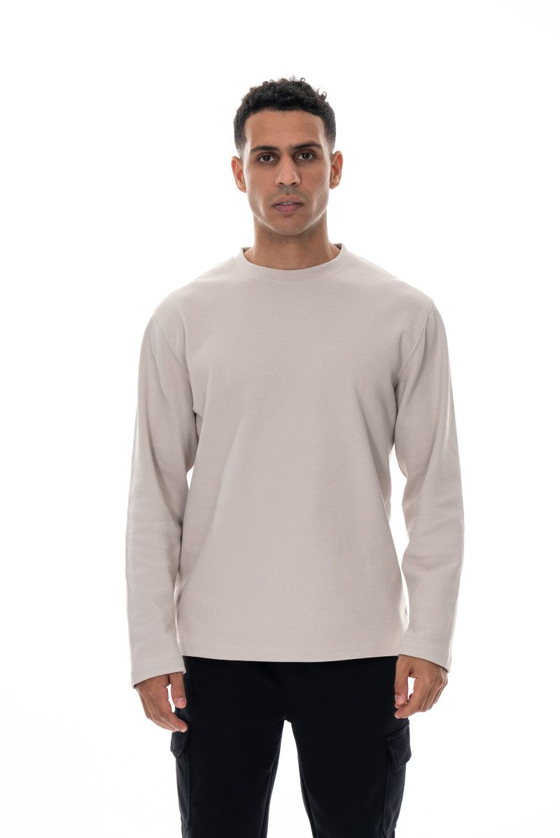 سويت شيرت قطني أساسي - حجري
