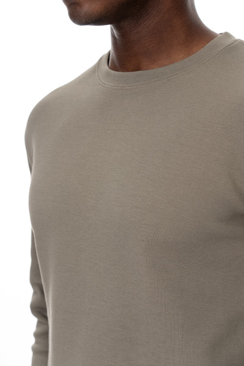 سويت شيرت قطني أساسي - أخضر فاتح