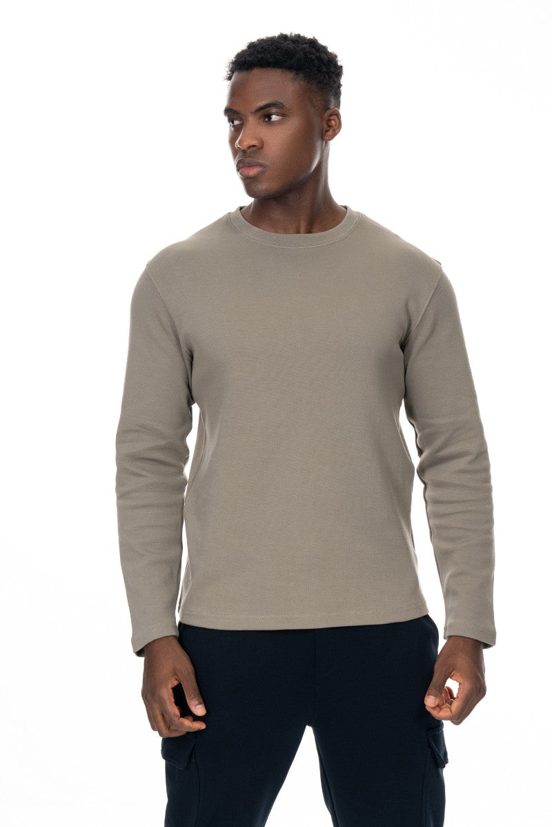 سويت شيرت قطني أساسي - أخضر فاتح