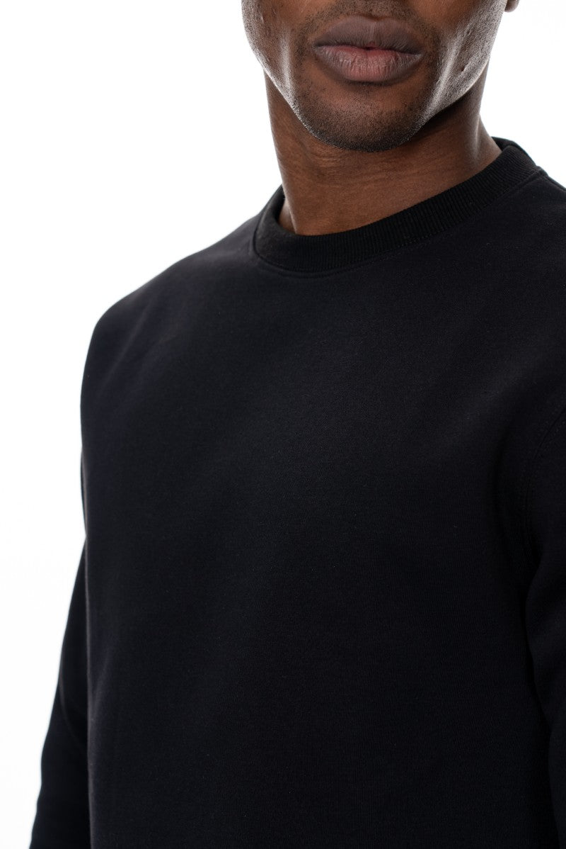 سويت شيرت قطني أساسي - أسود