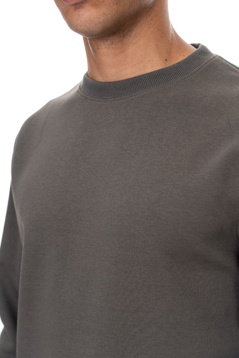 سويت شيرت قطني أساسي - أخضر داكن