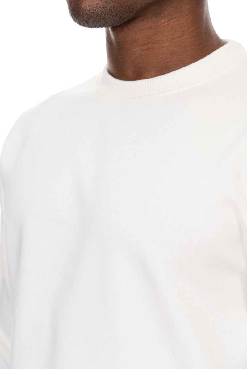 سويت شيرت قطني أساسي - أبيض كريمي