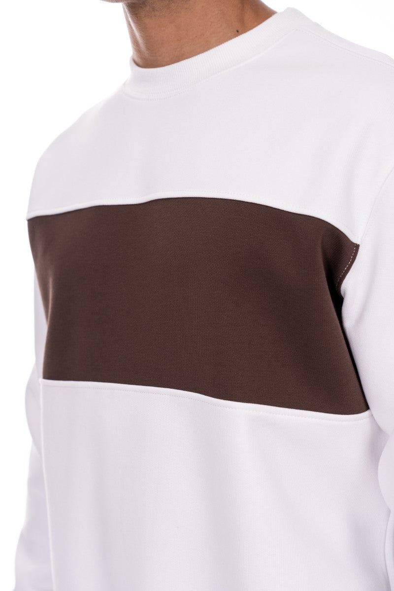 سويت شيرت بقصة وألوان مختلفة - أبيض وبني