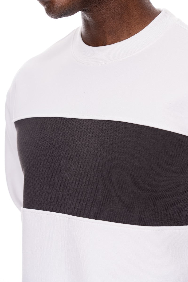 سويت شيرت بقصة وألوان مختلفة - أبيض ورمادي