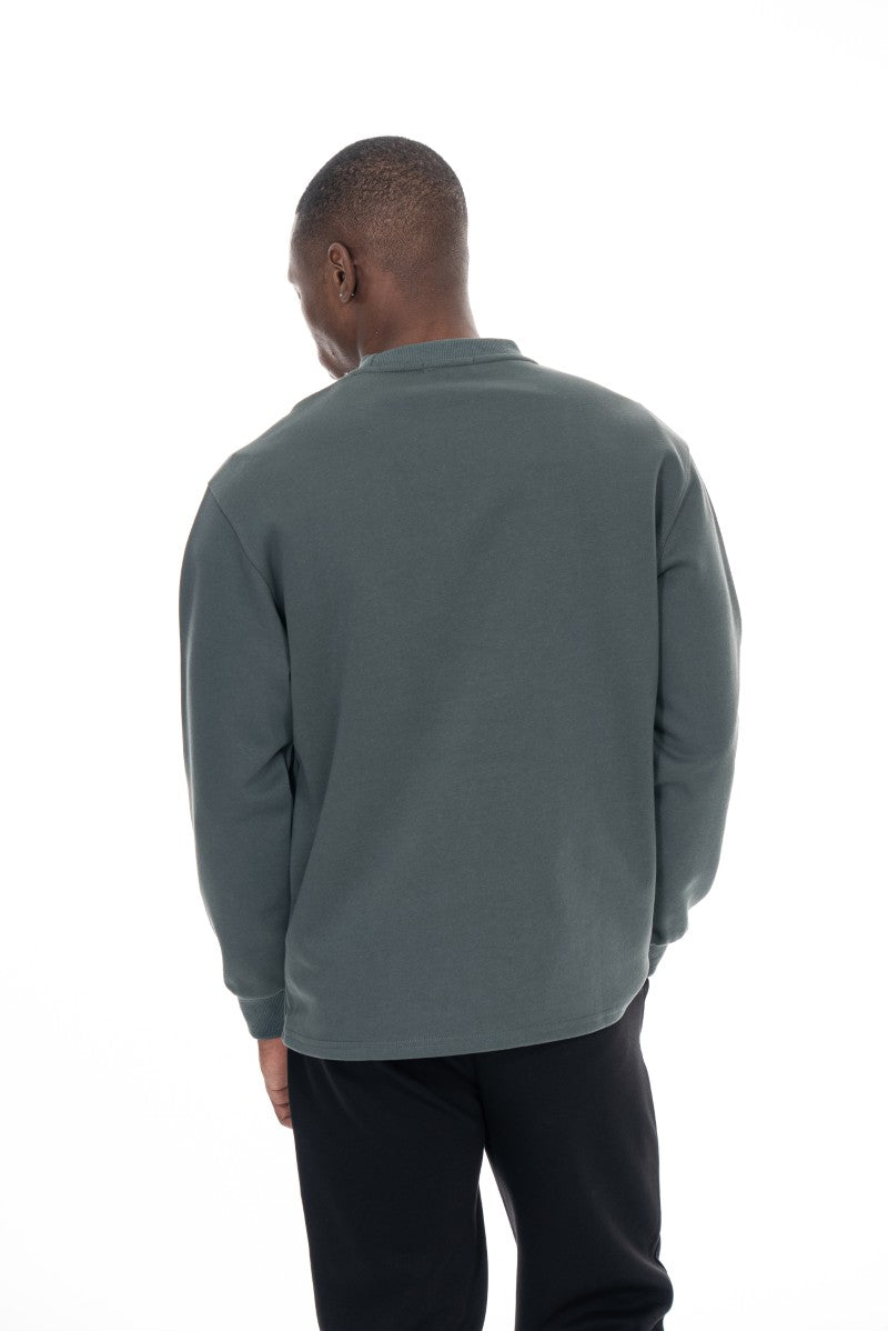 سويت شيرت قطني أساسي - أخضر