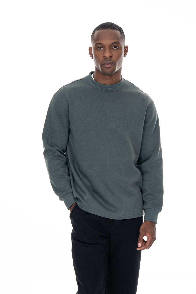 سويت شيرت قطني أساسي - أخضر