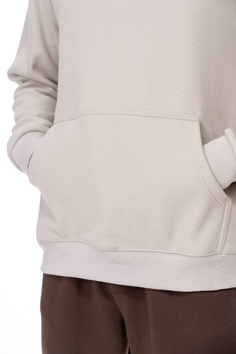 سويت شيرت قطني بنصف سحاب - بيج