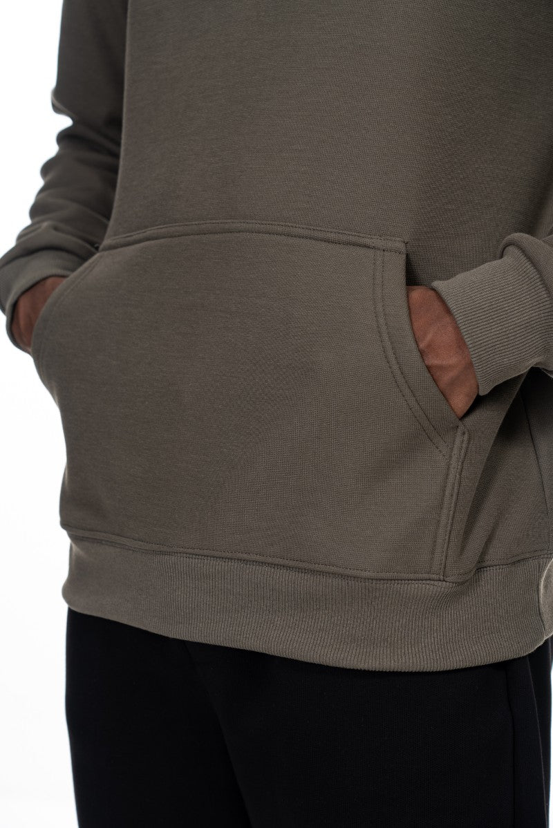 سويت شيرت قطني بنصف سحاب - أخضر