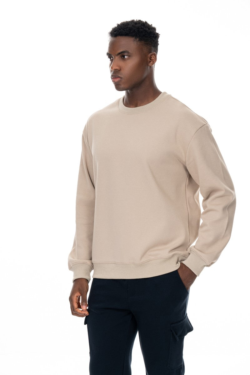 سويت شيرت قطني أساسي - حجري