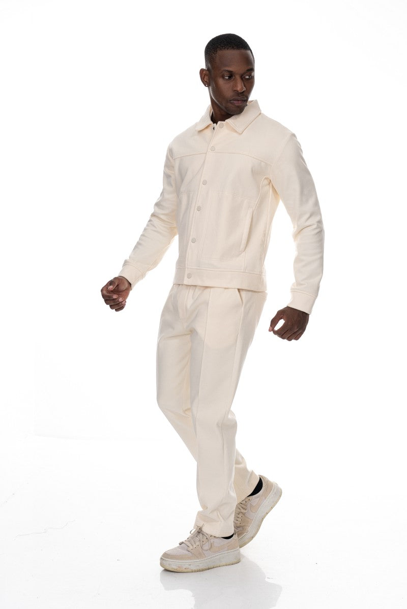 طقم تدريب أساسي للرجال - أبيض