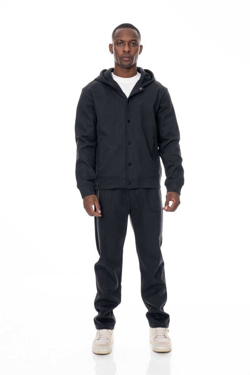 طقم تدريب أساسي للرجال - رمادي داكن