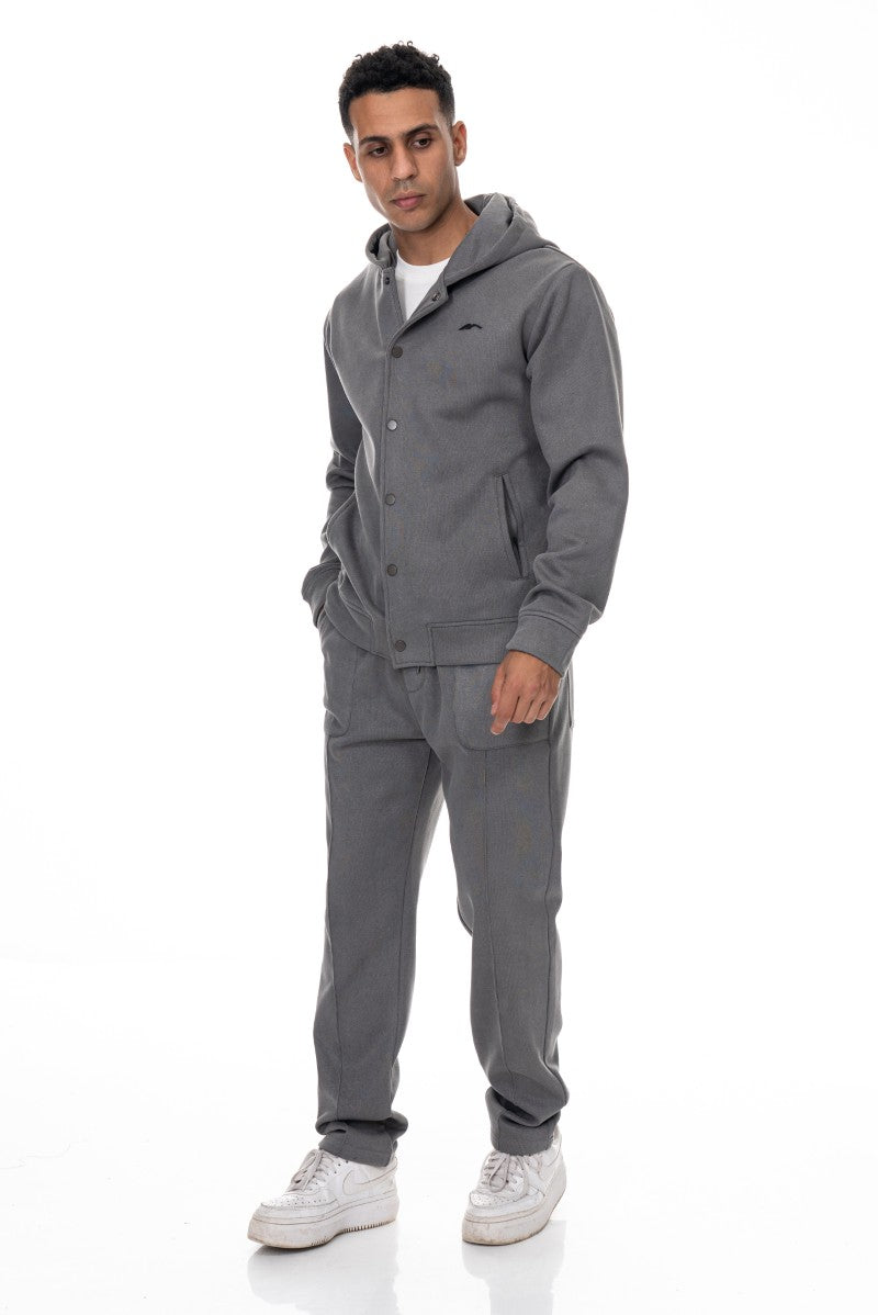 طقم تدريب أساسي للرجال - رمادي