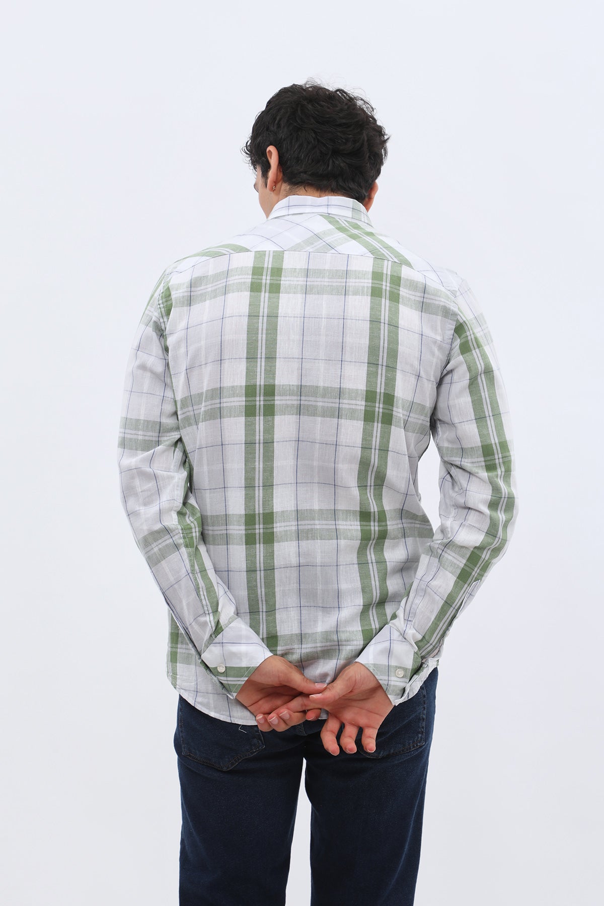SHIRTSPRO Checked Regular Fit Shirt - Button-Down Collar - Green