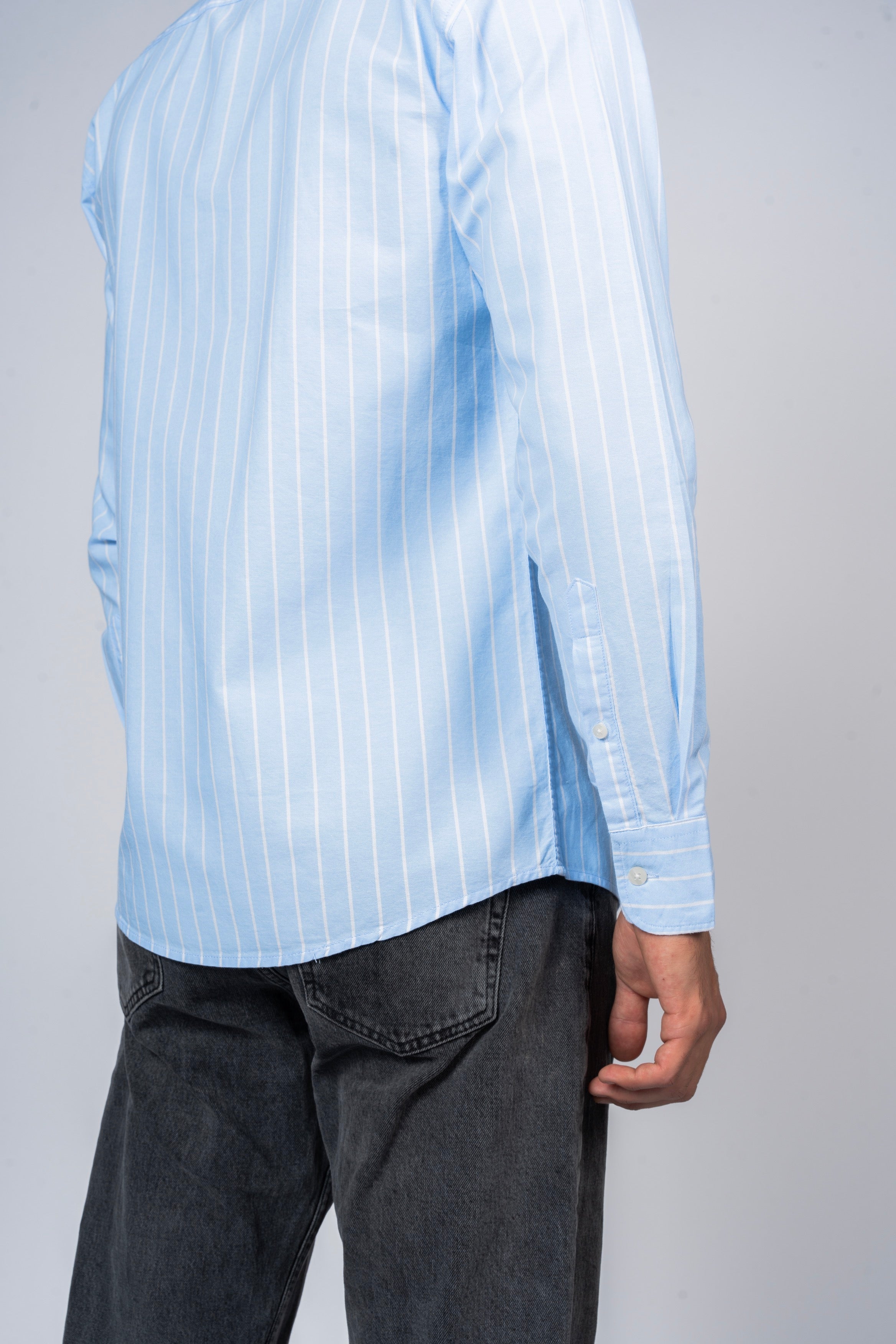 DNM UNITED Striped Smart Fit Shirt - Button-Down Collar - Blue