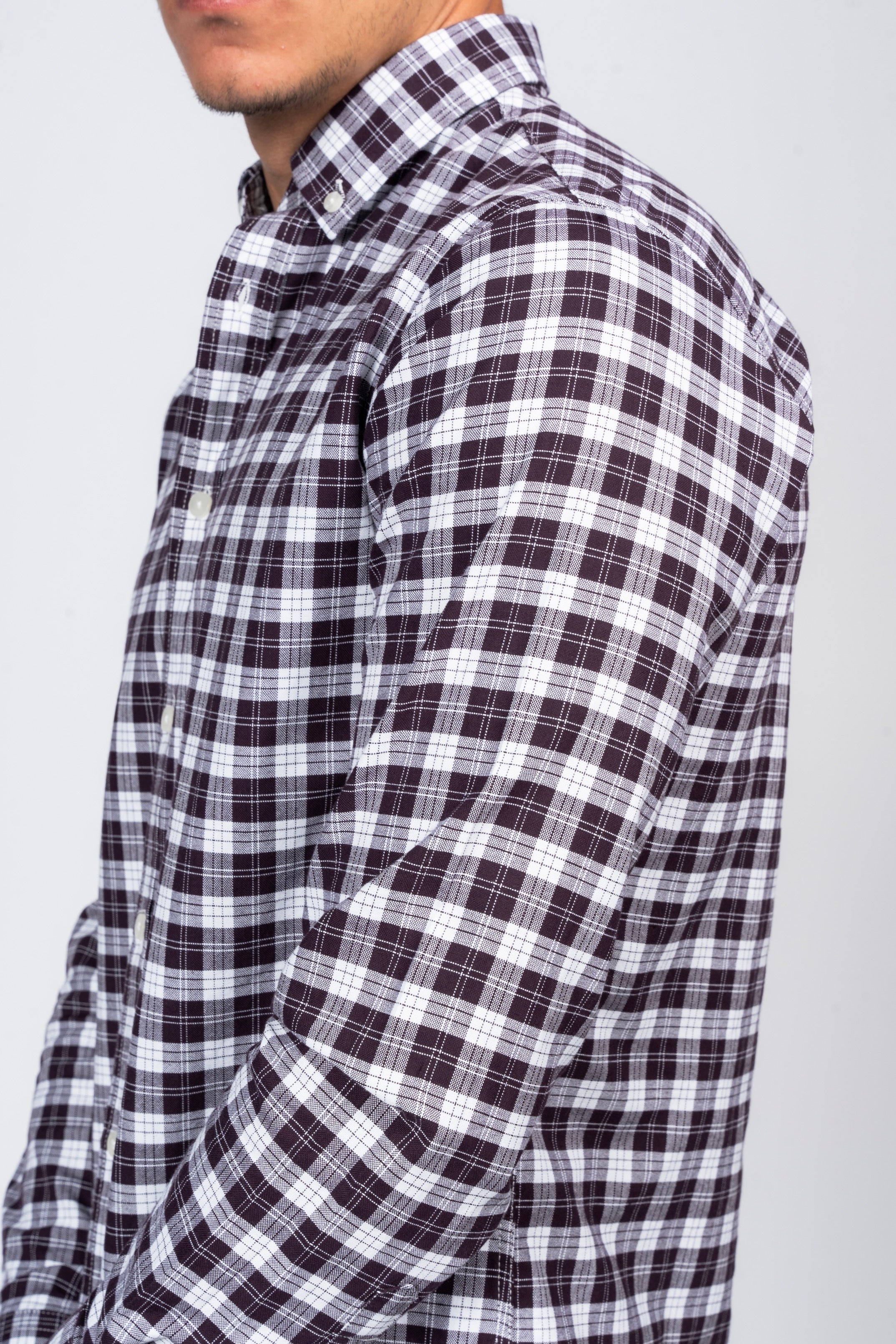 SHIRTSPRO Checked Smart Fit Shirt - Button-Down Collar - Pulm Perfect