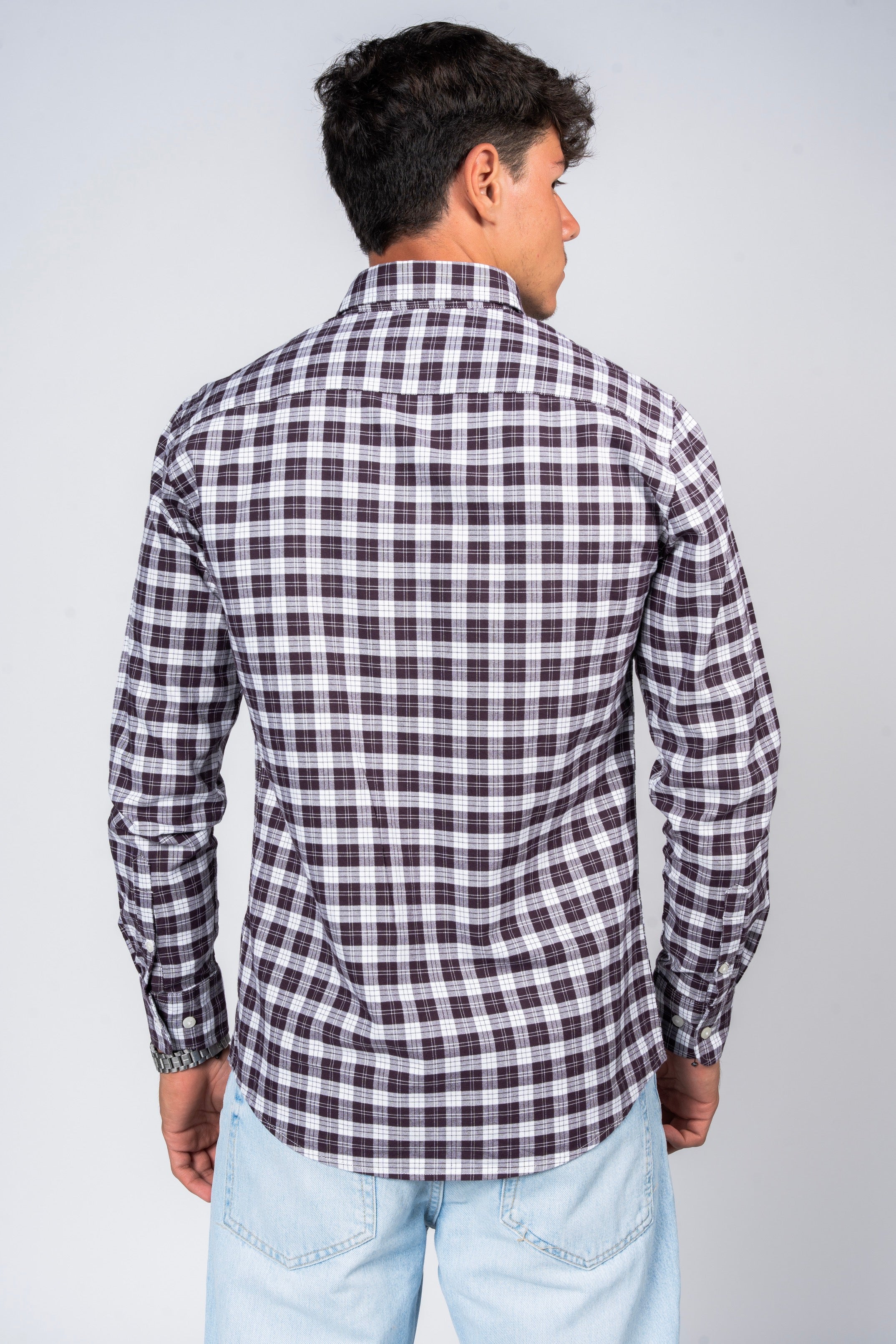 SHIRTSPRO Checked Smart Fit Shirt - Button-Down Collar - Pulm Perfect