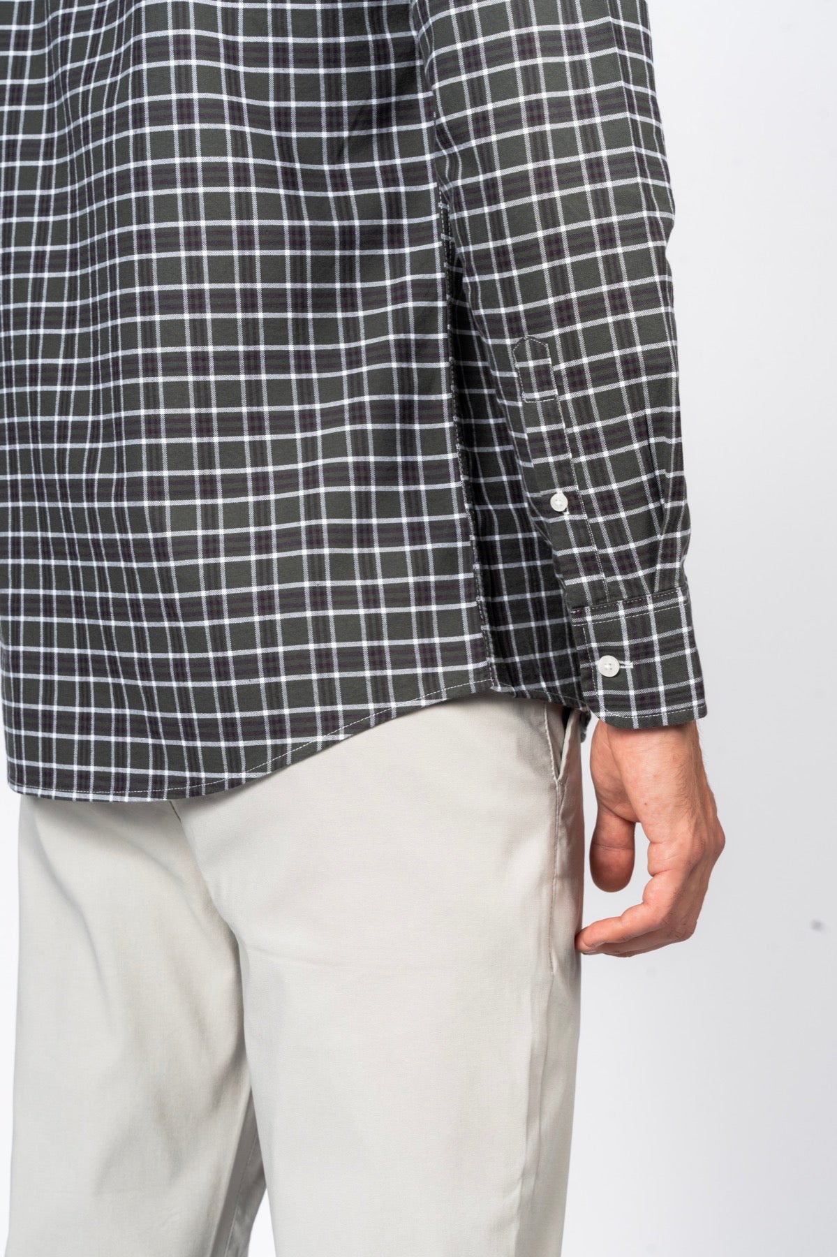 SHIRTSPRO Checked Smart Fit Shirt - Button-Down Collar - Green