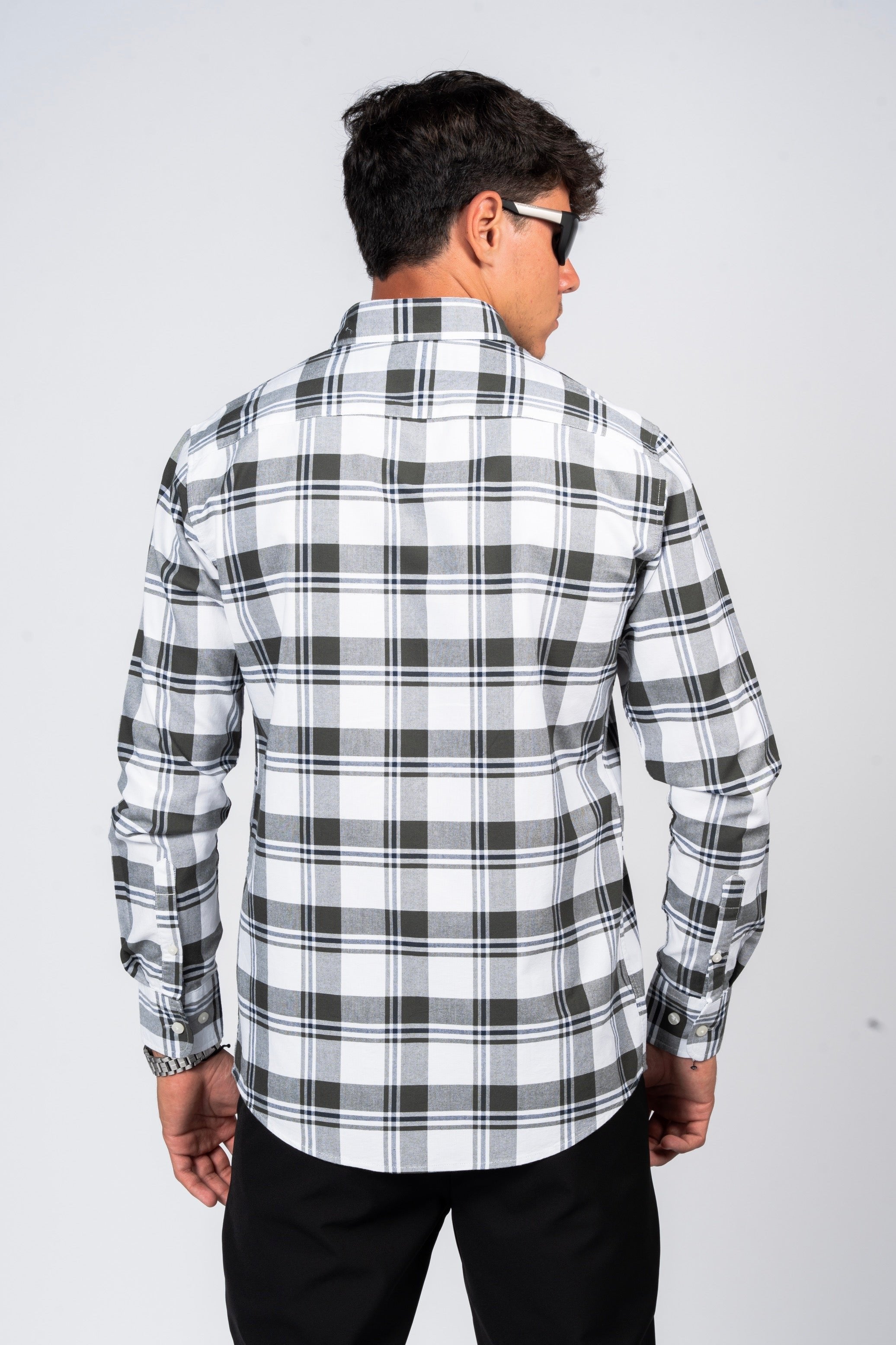 SHIRTSPRO Checked Smart Fit Shirt - Button-Down Collar - Green
