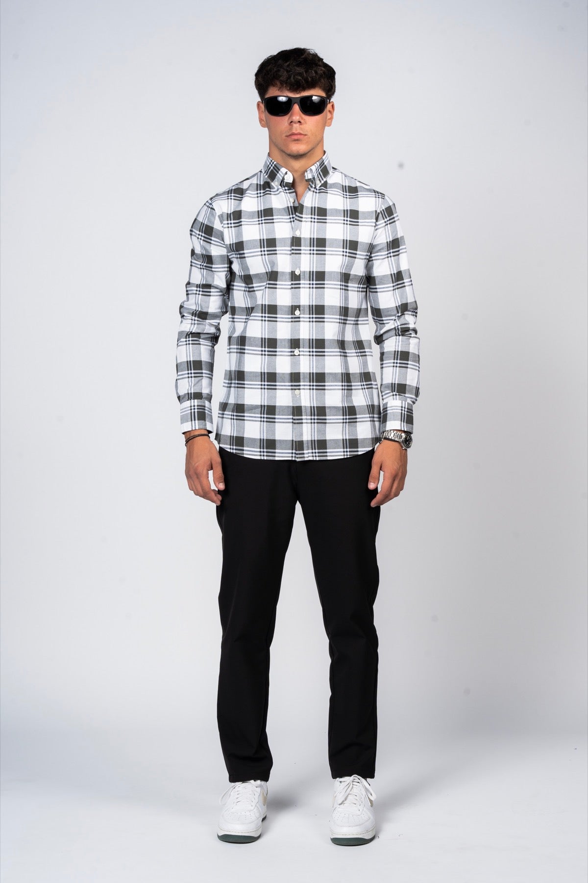 SHIRTSPRO Checked Smart Fit Shirt - Button-Down Collar - Green