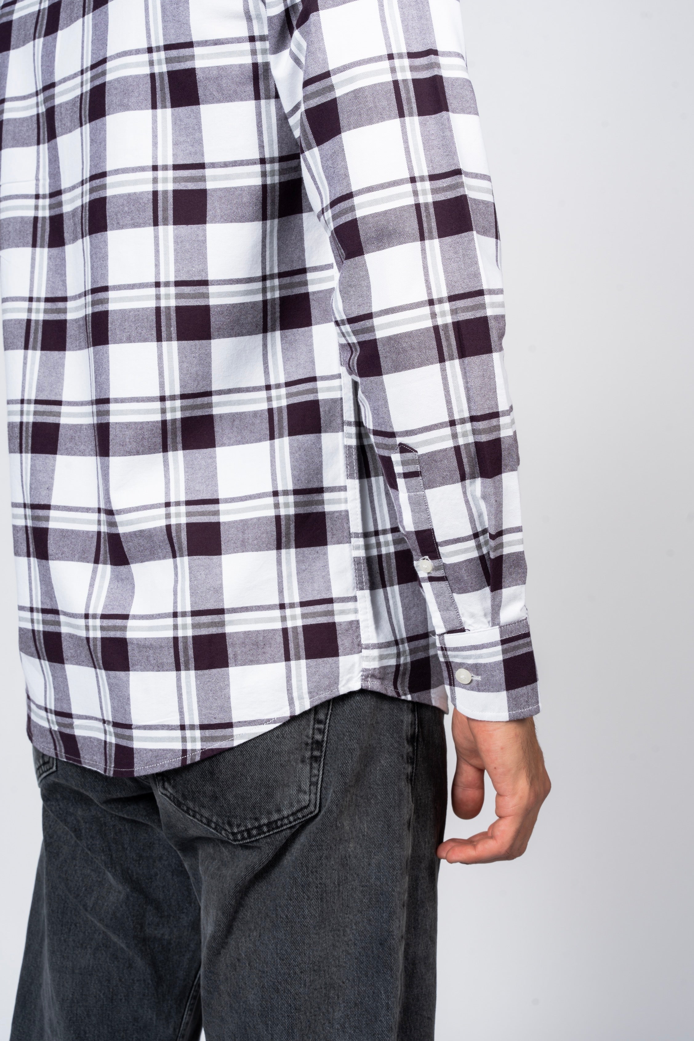 SHIRTSPRO Checked Smart Fit Shirt - Button-Down Collar - Pulm Perfect