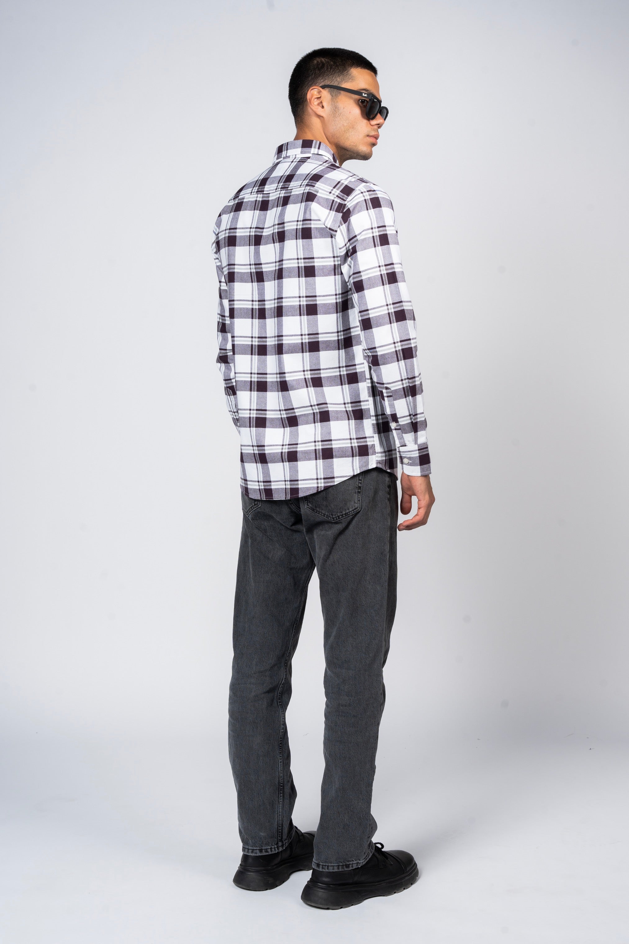 SHIRTSPRO Checked Smart Fit Shirt - Button-Down Collar - Pulm Perfect
