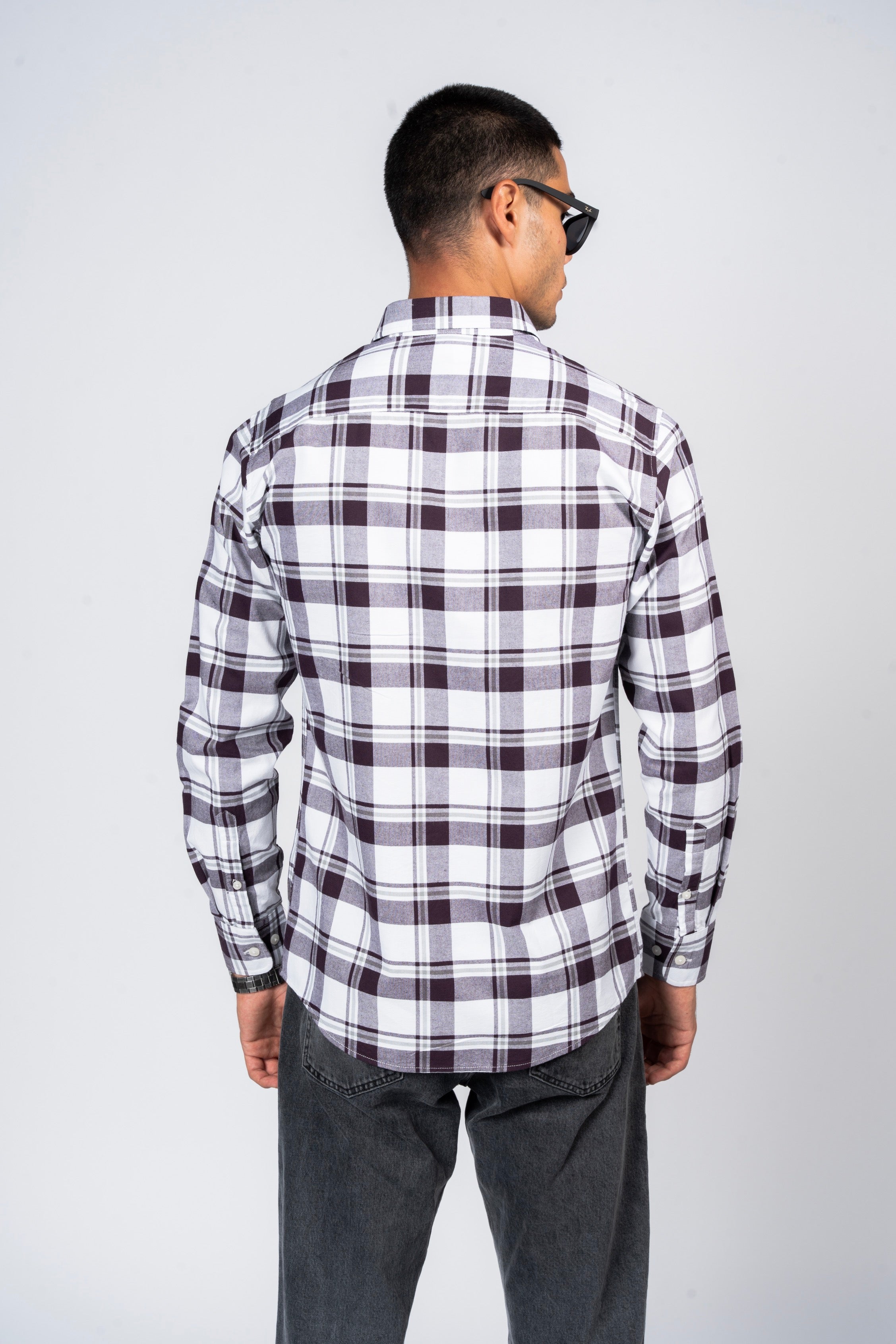 SHIRTSPRO Checked Smart Fit Shirt - Button-Down Collar - Pulm Perfect