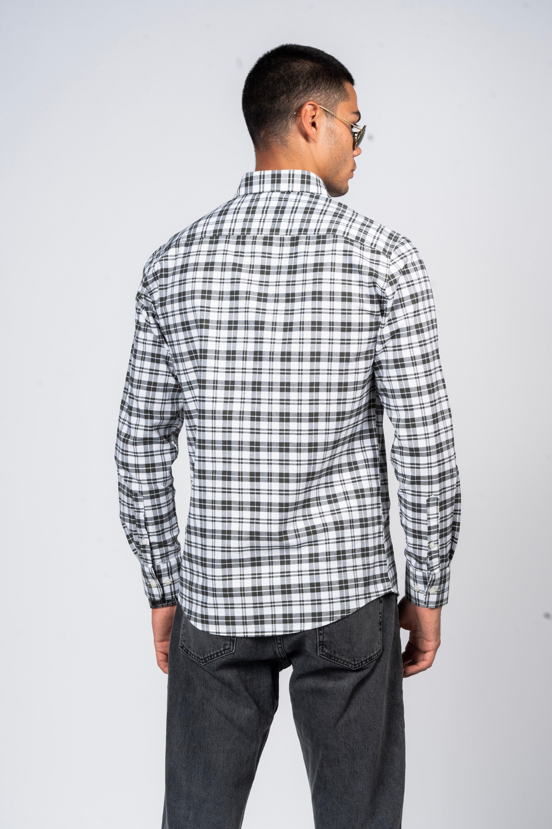 SHIRTSPRO Checked Smart Fit Shirt - Button-Down Collar - Green