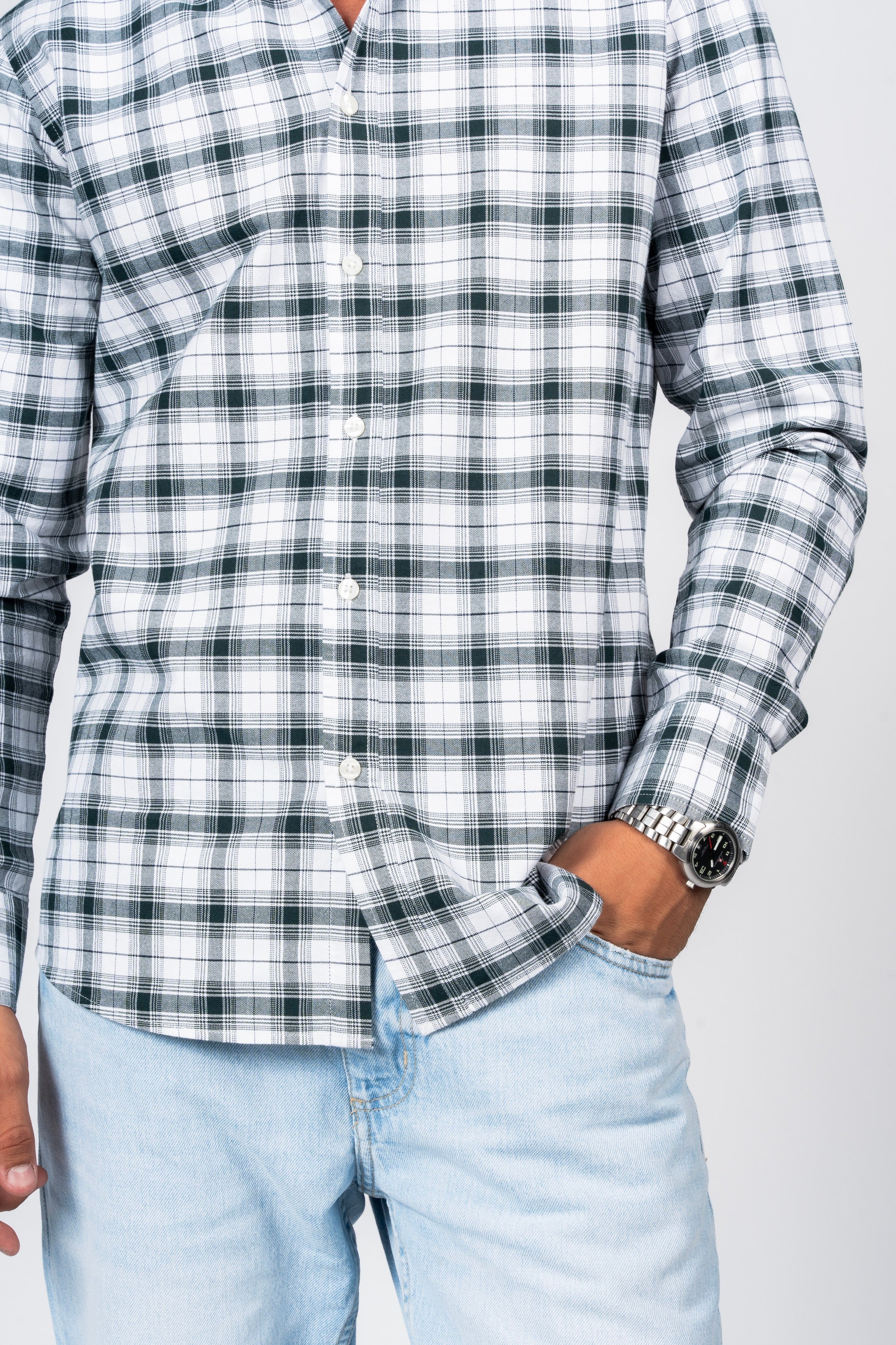 SHIRTSPRO Checked Smart Fit Shirt - Button-Down Collar - Ponderosa Pine