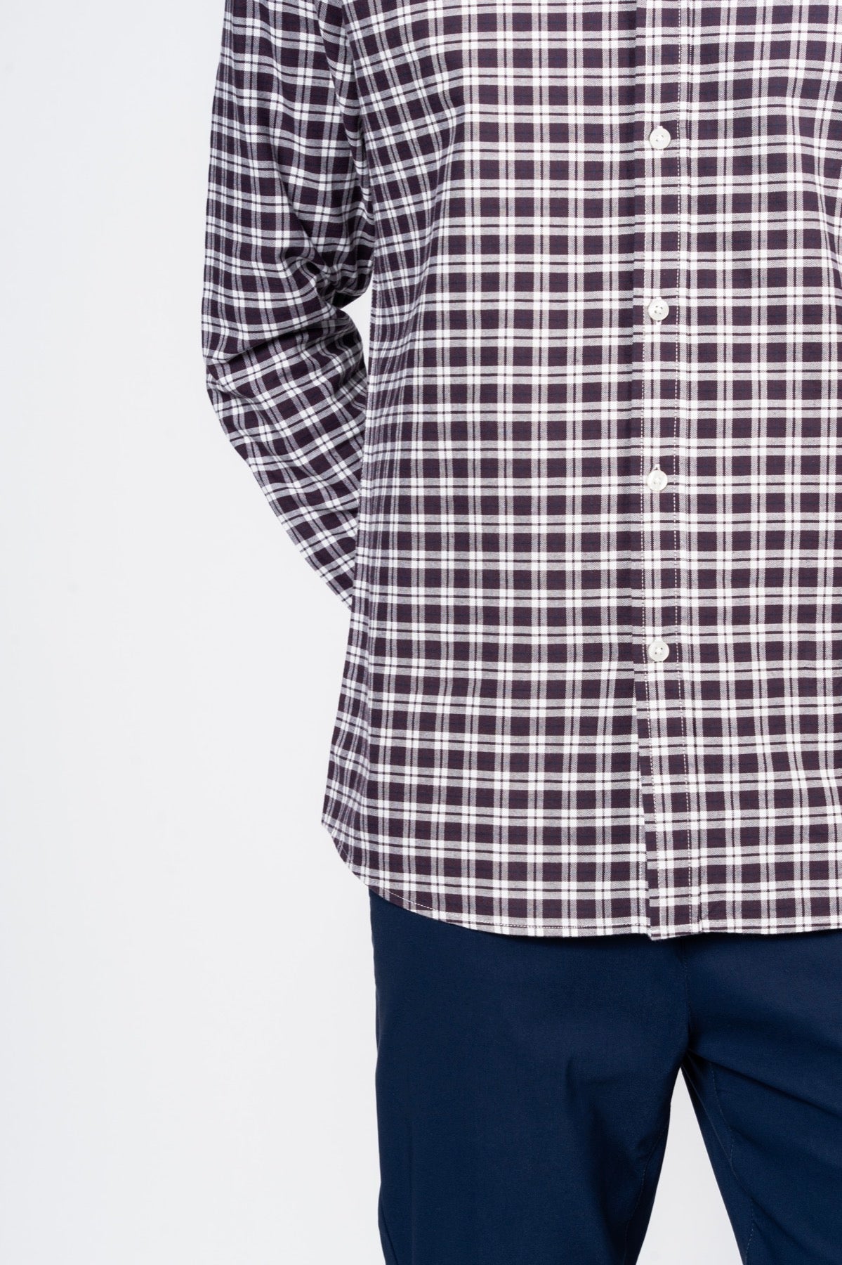 SHIRTSPRO Checked Smart Fit Shirt - Button-Down Collar - Pulm Perfect