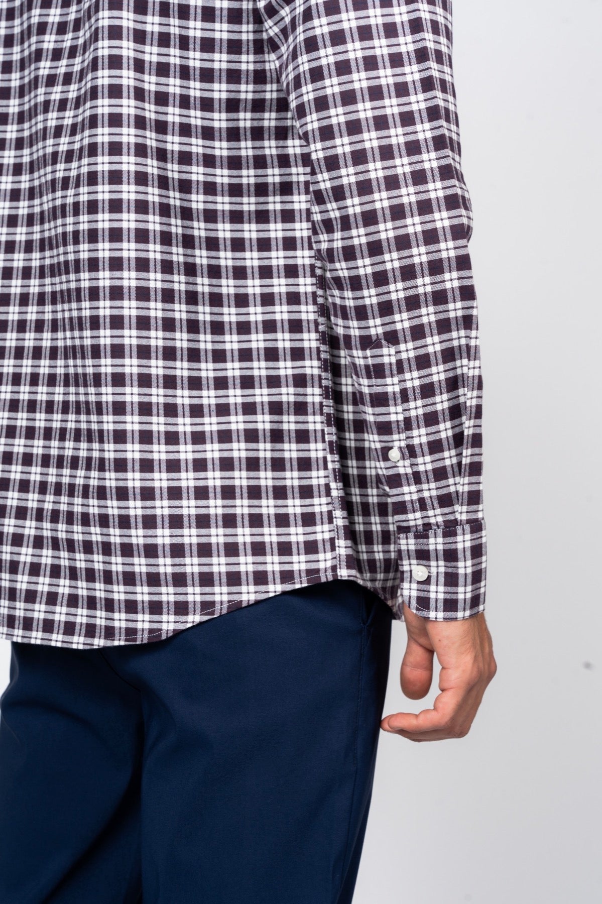 SHIRTSPRO Checked Smart Fit Shirt - Button-Down Collar - Pulm Perfect