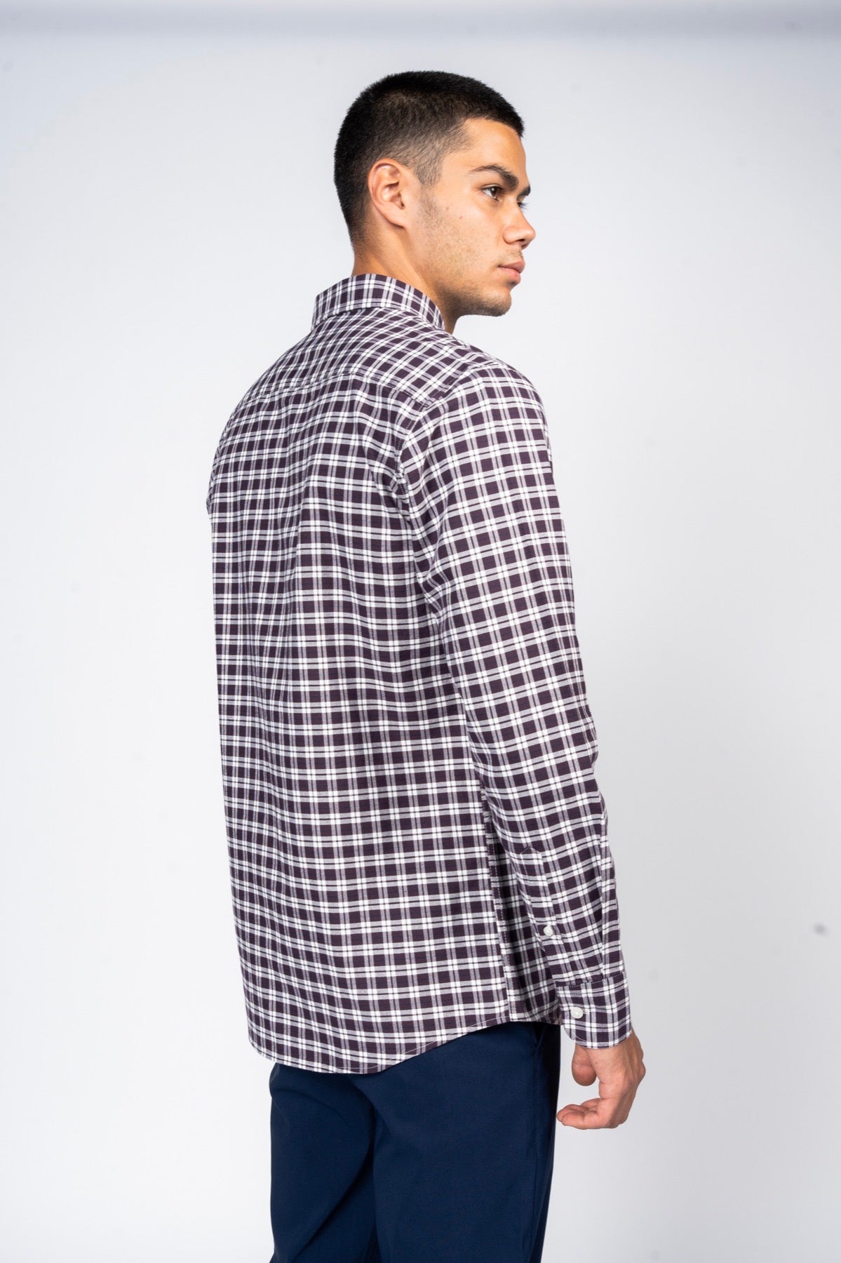 SHIRTSPRO Checked Smart Fit Shirt - Button-Down Collar - Pulm Perfect