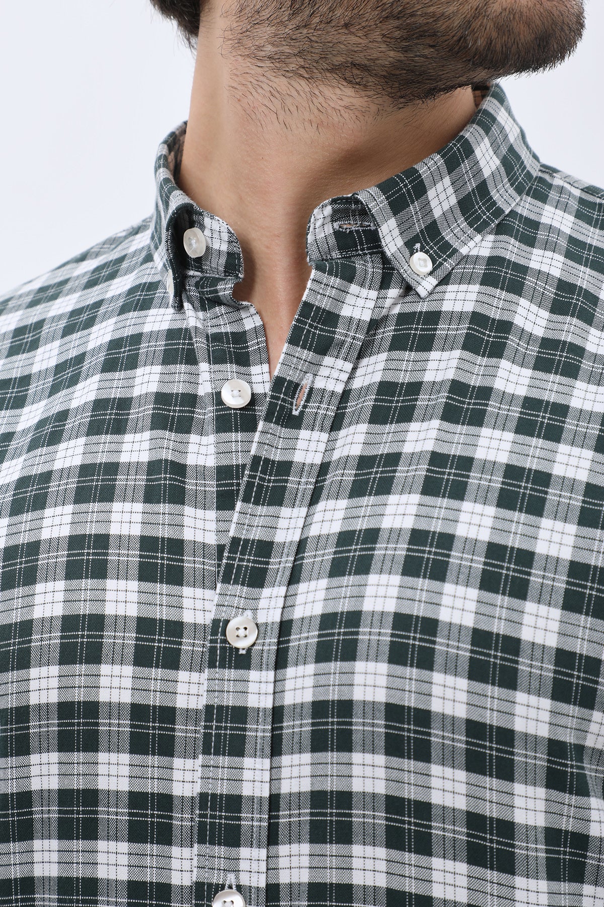 SHIRTSPRO Checked Oxford Regular Fit Shirt - Button-Down Collar - Pine Grove