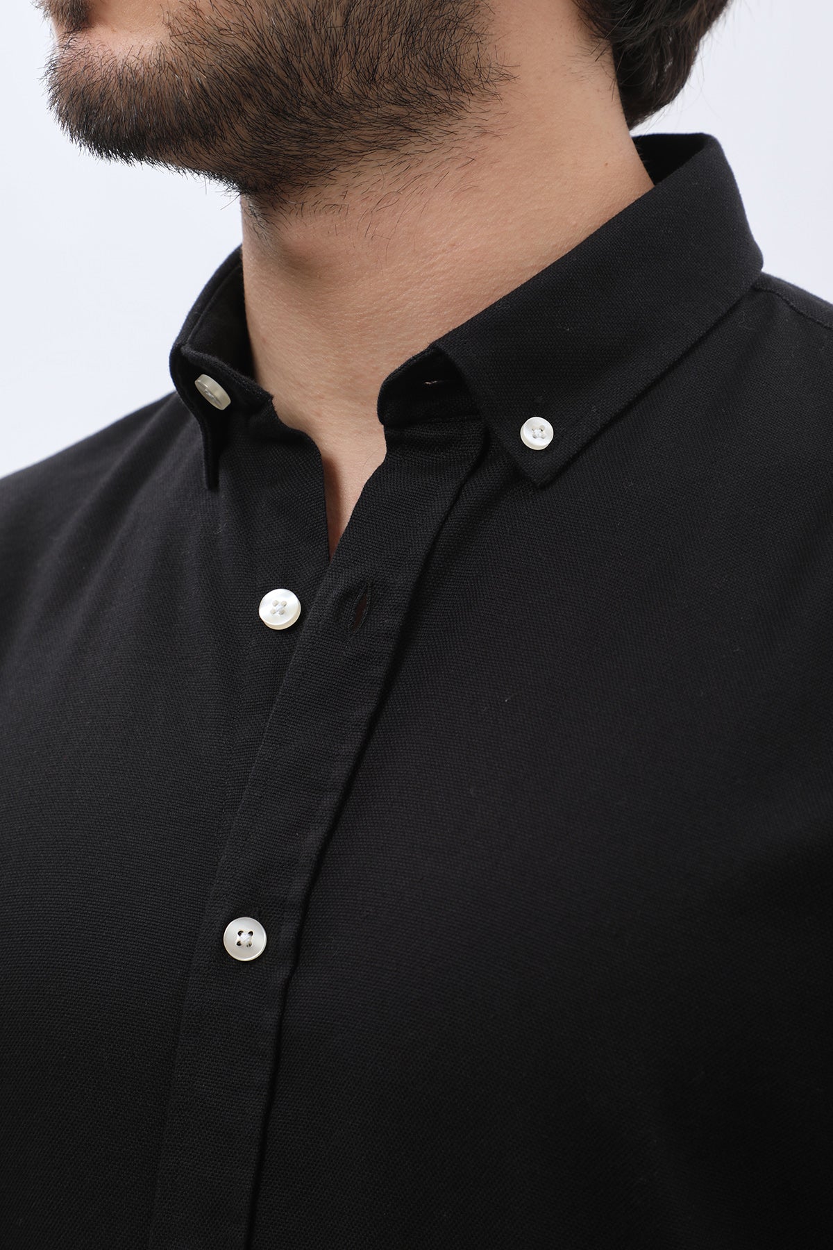 SHIRTSPRO Basket Regular Fit Shirt - Button-Down Collar - Black