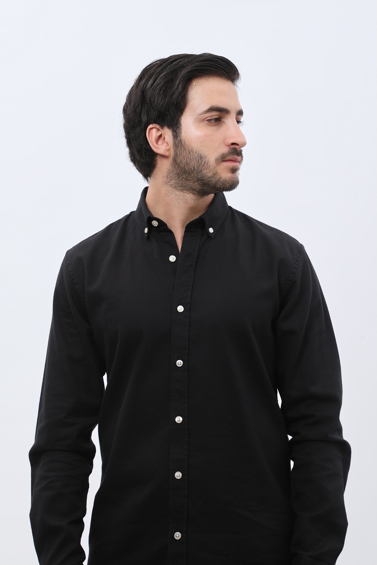 SHIRTSPRO Basket Regular Fit Shirt - Button-Down Collar - Black