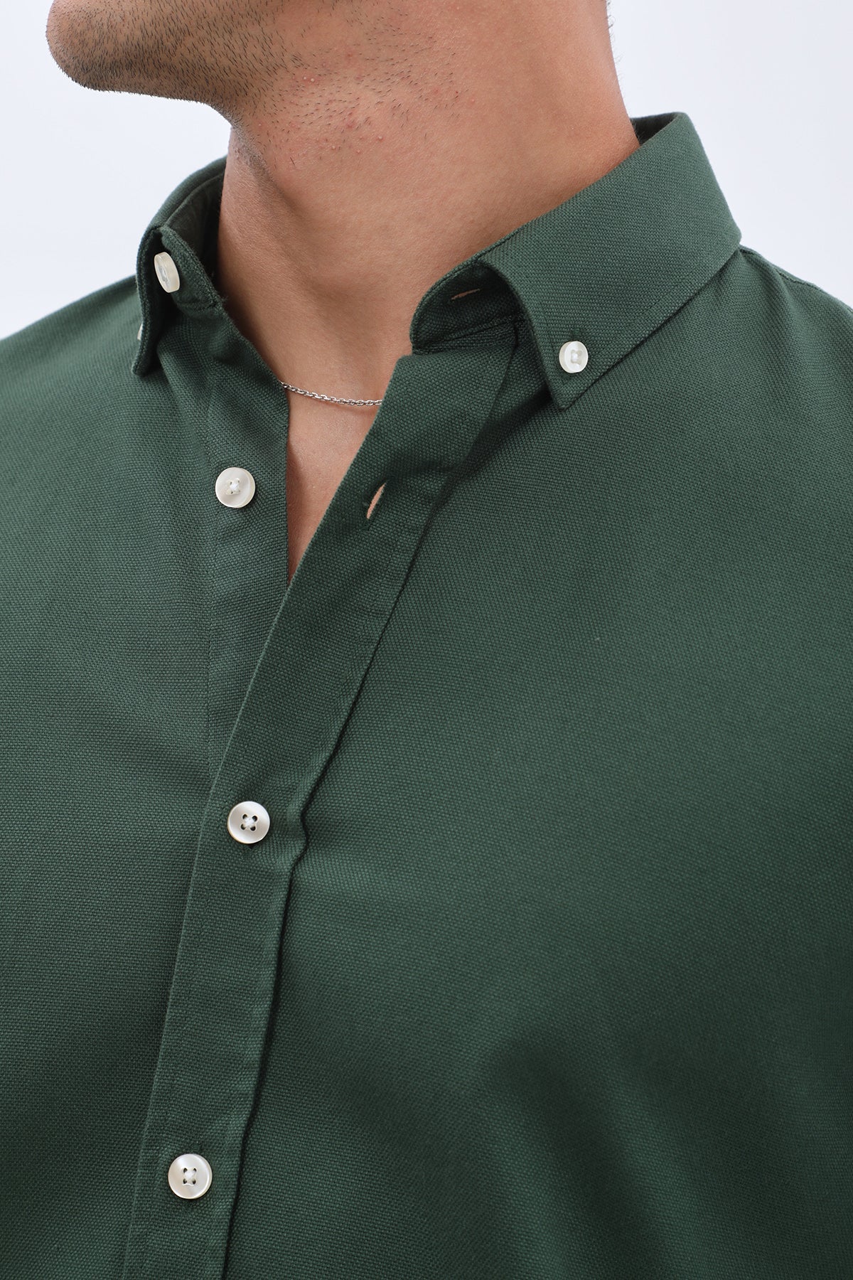 SHIRTSPRO Basket Regular Fit Shirt - Button-Down Collar - Green