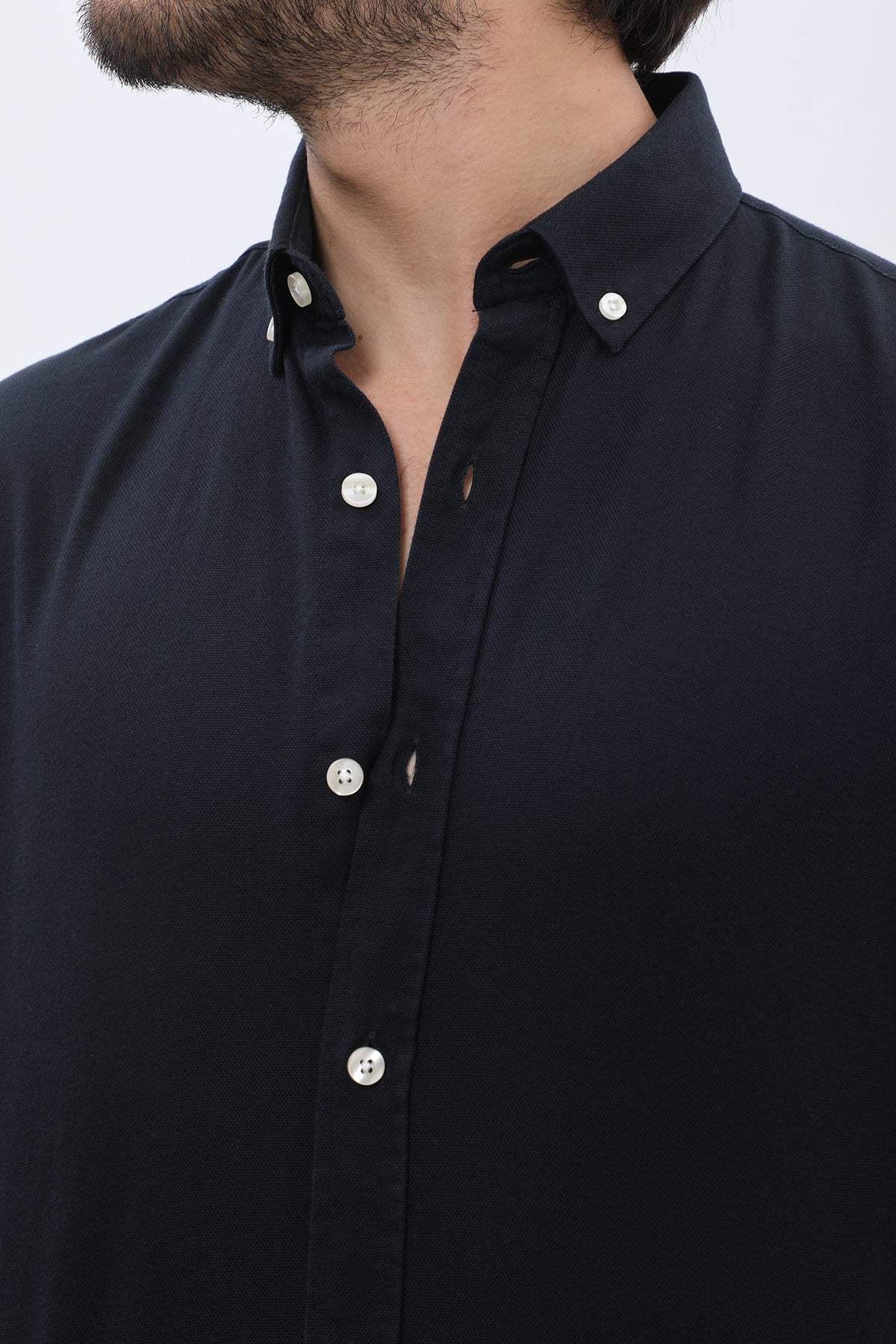 SHIRTSPRO Basket Regular Fit Shirt - Button-Down Collar - Navy