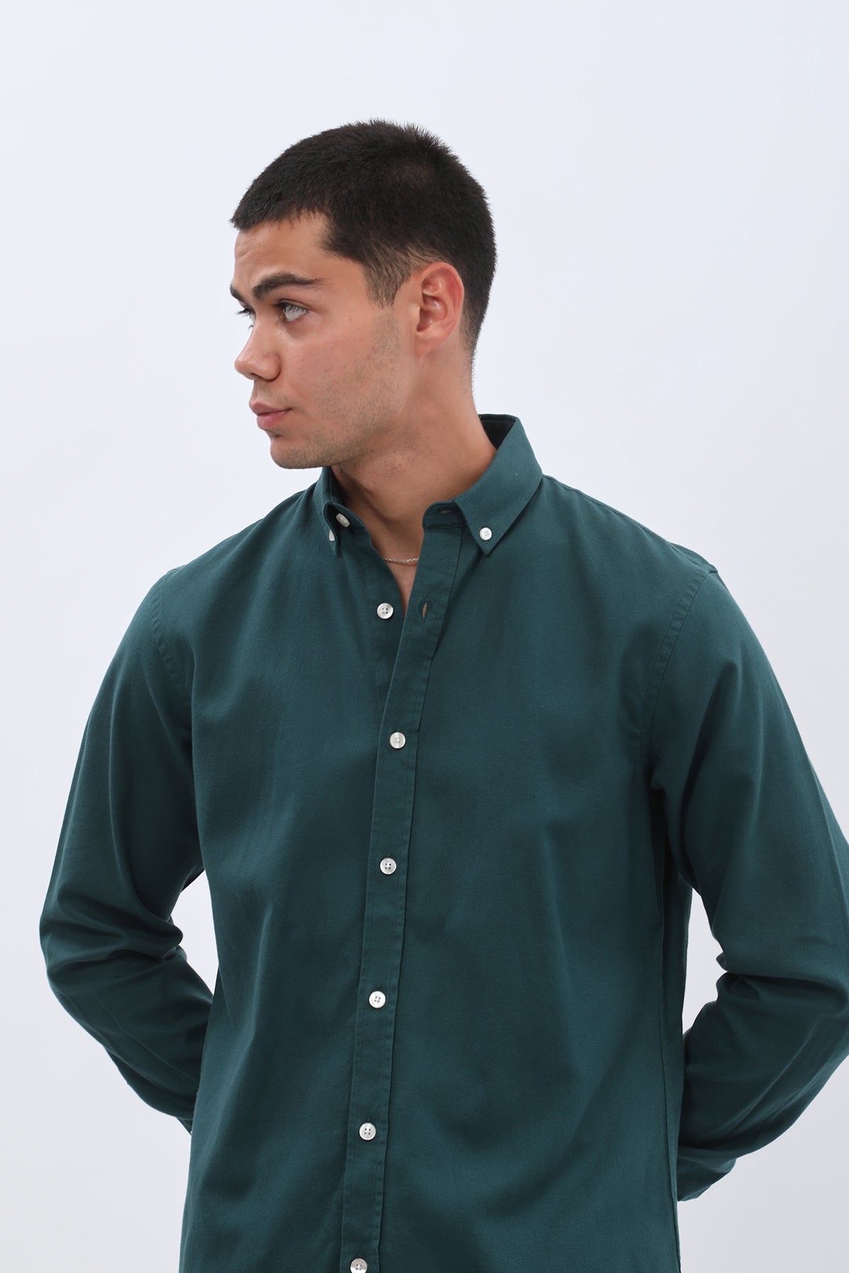 SHIRTSPRO Basket Regular Fit Shirt - Button-Down Collar - Turquoise