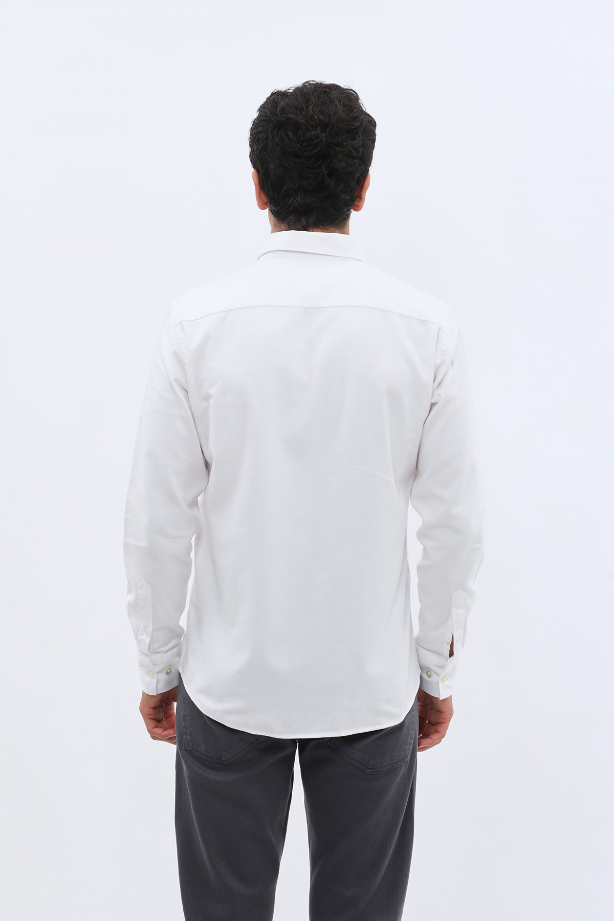 SHIRTSPRO Basket Regular Fit Shirt - Button-Down Collar - White