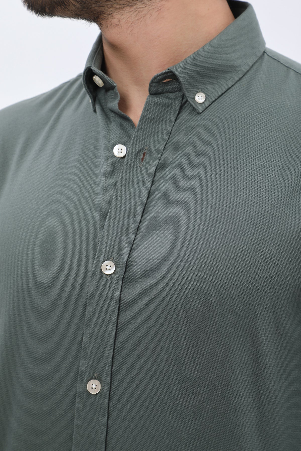 SHIRTSPRO Basket Regular Fit Shirt - Button-Down Collar - Smoke