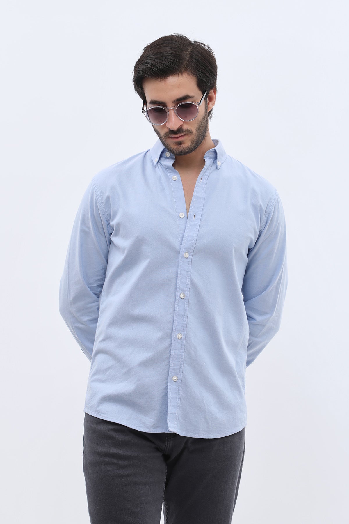 SHIRTSPRO Oxford Regular Fit Shirt - Button-Down Collar - Blue