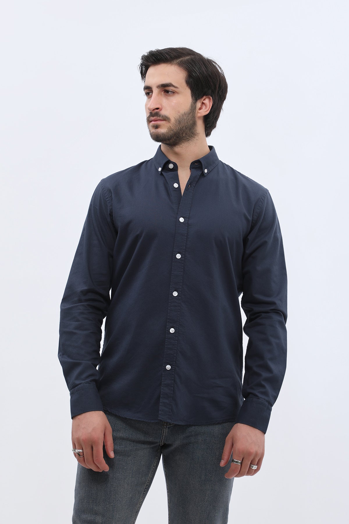 SHIRTSPRO Oxford Regular Fit Shirt - Button-Down Collar - Blue Berry