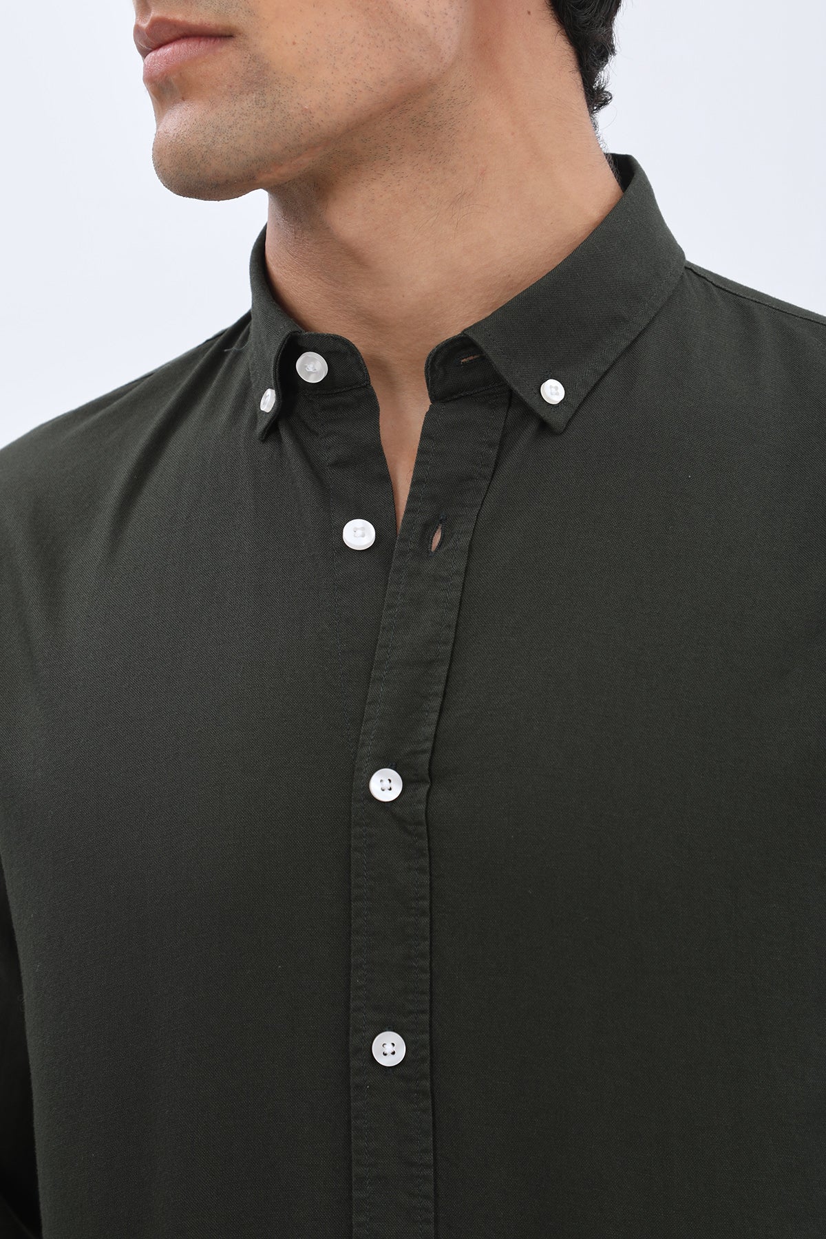 SHIRTSPRO Oxford Regular Fit Shirt - Button-Down Collar - Green