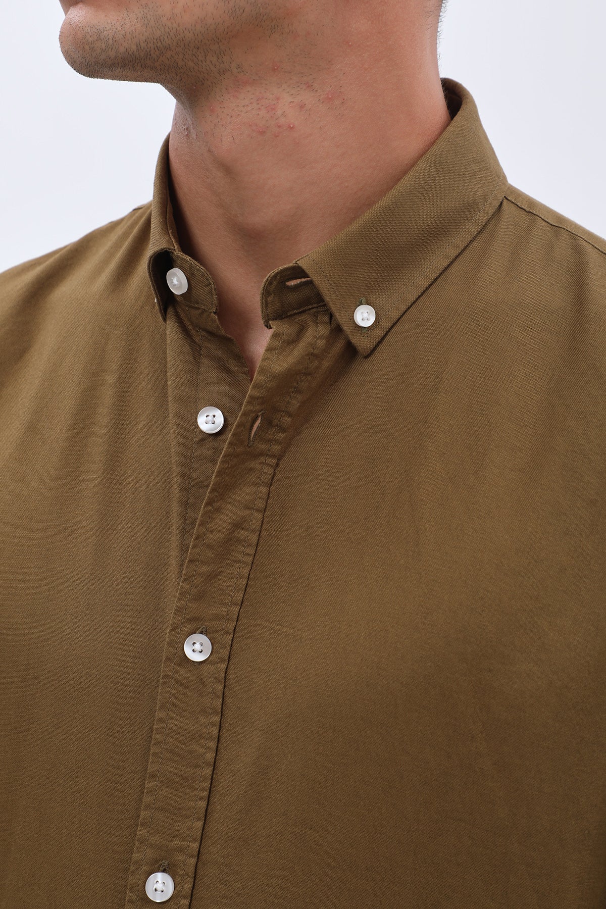 SHIRTSPRO Oxford Regular Fit Shirt - Button-Down Collar - Military Olive